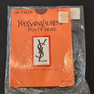 Vintage 1970 Yves Saint‎ Laurent Panty Hose Tan Beige Outsize 170-215 lbs 5’-6’